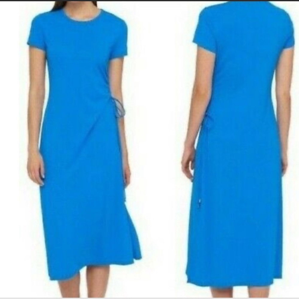 Tommy Hilfiger Ruched side - tie Dress Blue Dress Size: 6
